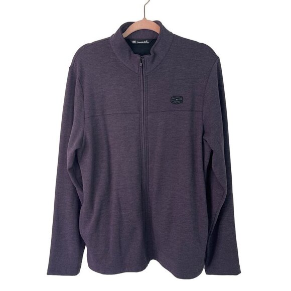 Travis Mathew Mens Jacket Size Meduim Purple Long Sleeve Full Zip Pockets Golf - Picture 8 of 10